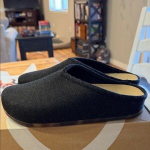 Rothy's charcoal Wool Clog Slip-Ons